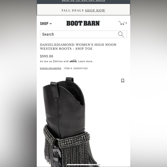 Daniel X Diamond High Noon Boot in black - Picture 4 of 5